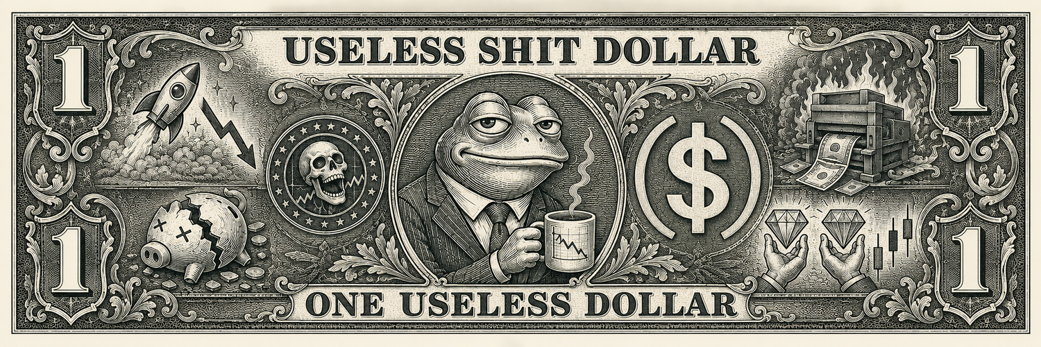 Useless Shit Dollar one dollar banknote artwork